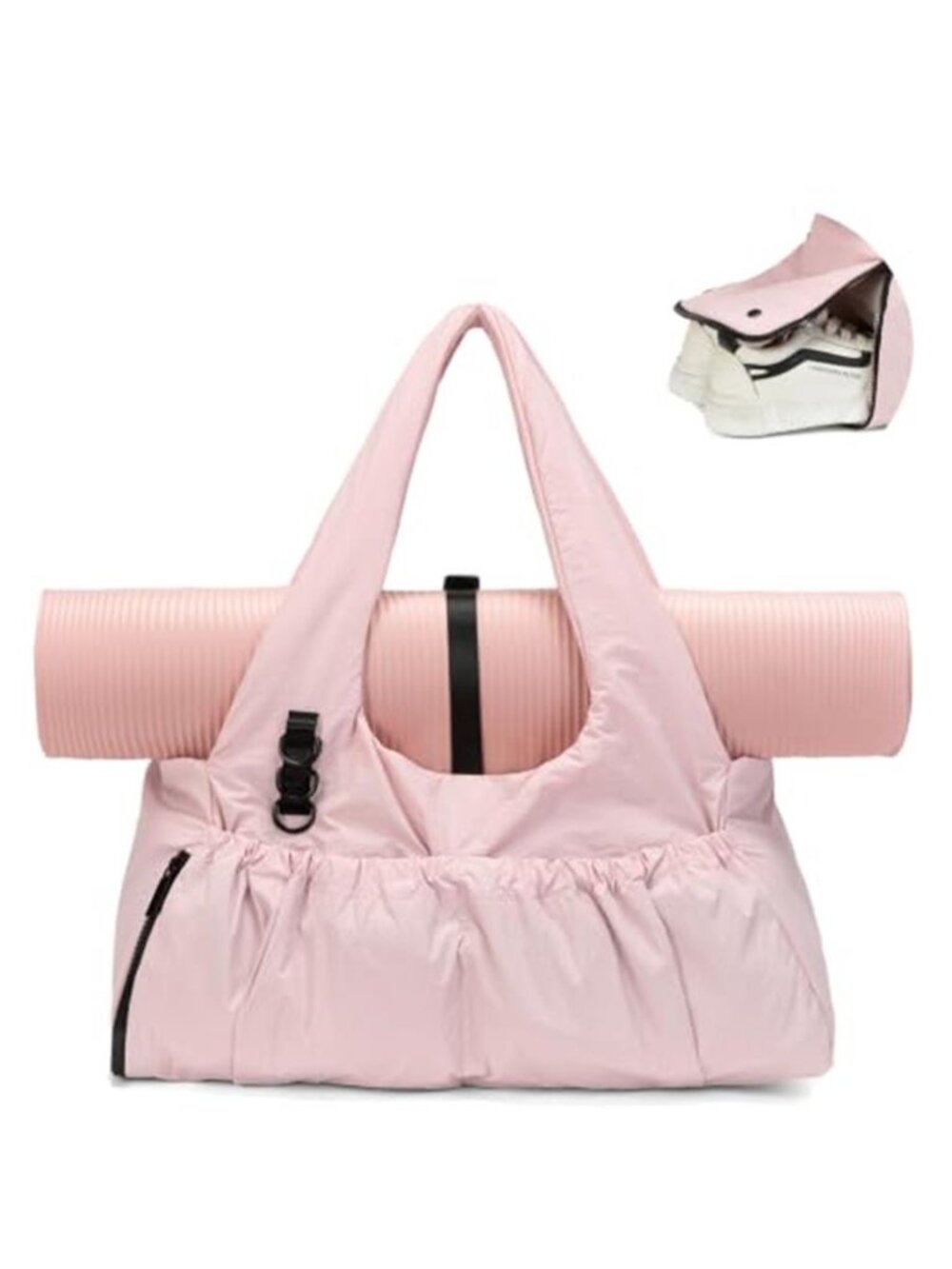 Women's Yoga Mat Bag Large Gym Tote with Mat Holder Workout Bag